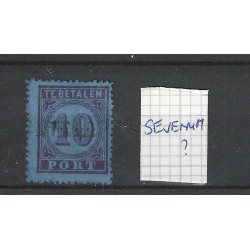 Netherlands P2 Postage due with "SEVENUM" straight-line cancel VFU/used  CV 25++ €