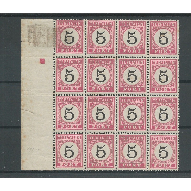 Dutch East Indies P6B-P6B  4x in block 16  MH/unused  CV 300 €