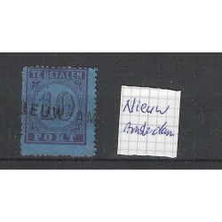 Netherlands P2 Postage due with "NIEUW AMSTERDAM" straight-line cancel VFU/used  CV 25++ €