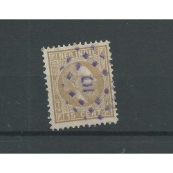 Dutch East Indies 11F with numeral dot cancel 117 in paars  VFU CV 20+ €