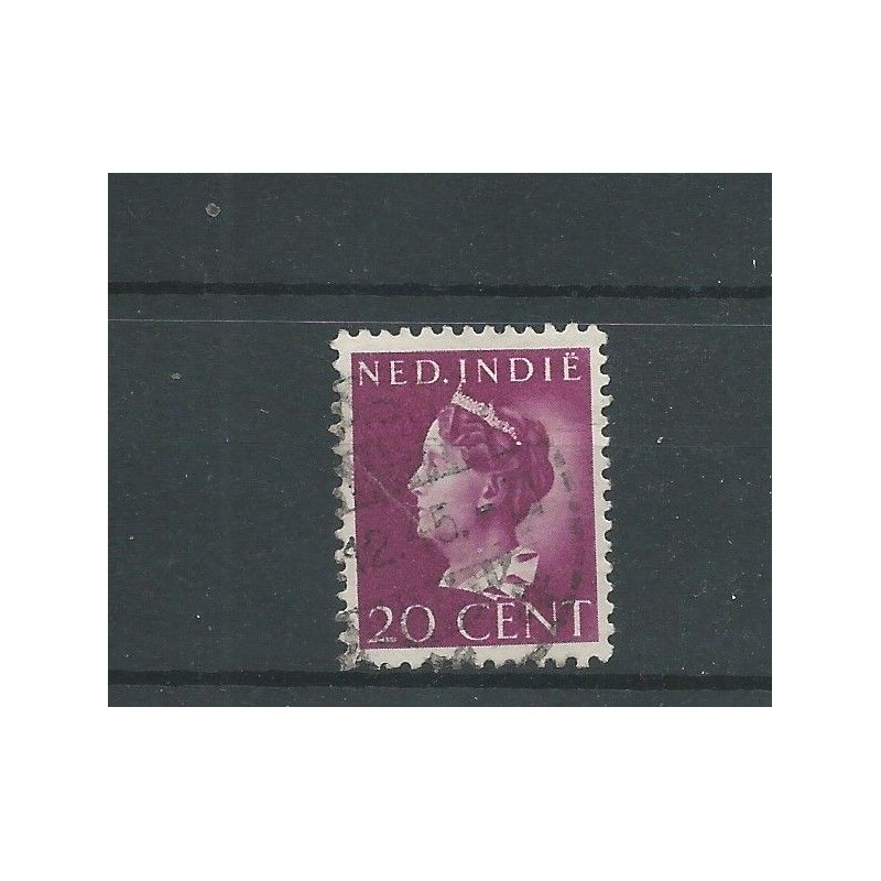 Dutch East Indies 277 Wilhelnina 1945 cancel  VFU/used CV 150 € lichte vouw