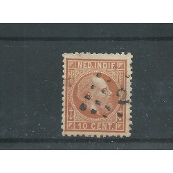 Dutch East Indies 9G  11,5x12 Willem III VFU/used CV 35 €