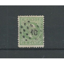 Dutch East Indies 8G  11,5x12 Willem III numeral dot cancel 10 CV 25+ €