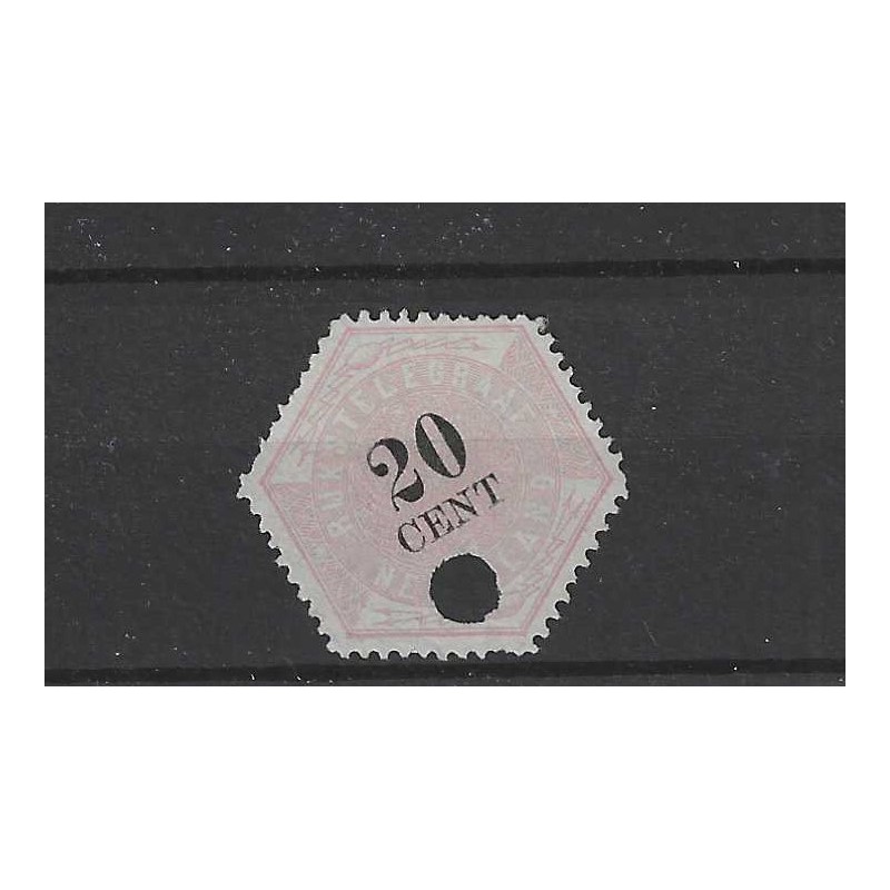 Nederland TG6  Telegram 20 ct   VFU/gebr  CV 17 € zonder aniline strepen