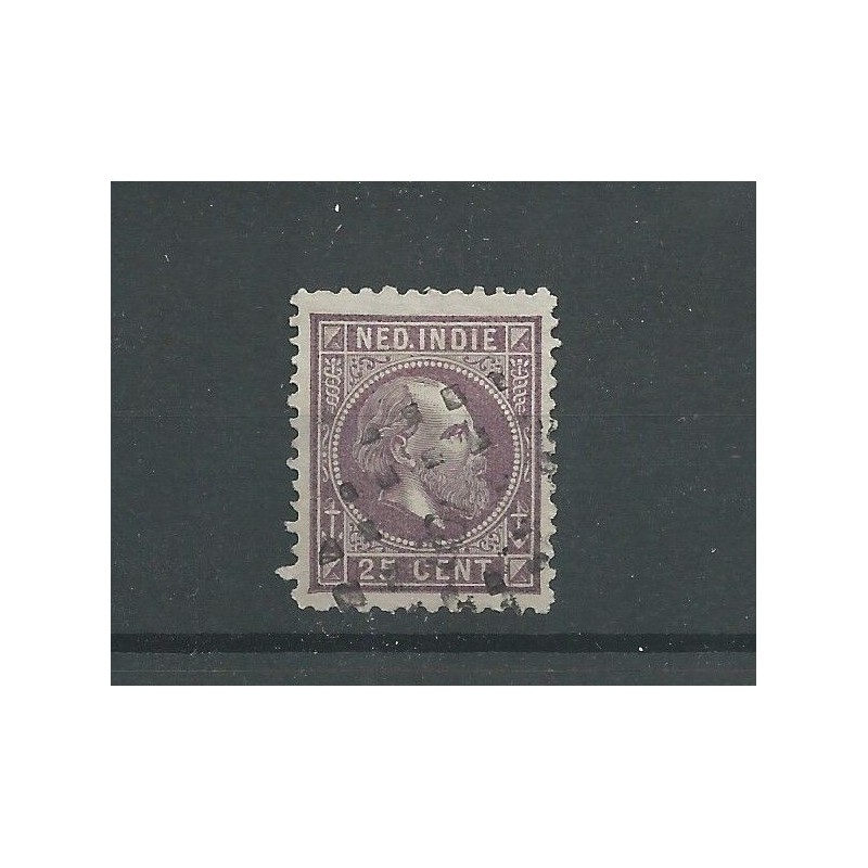 Dutch East Indies 13G  11,5x12 Willem III numeral dot cancel 100 CV 25+ €