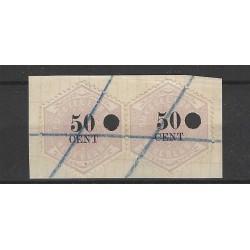 Netherlands TG9  Telegram 30 ct  pair  VFU/used  CV 56 €