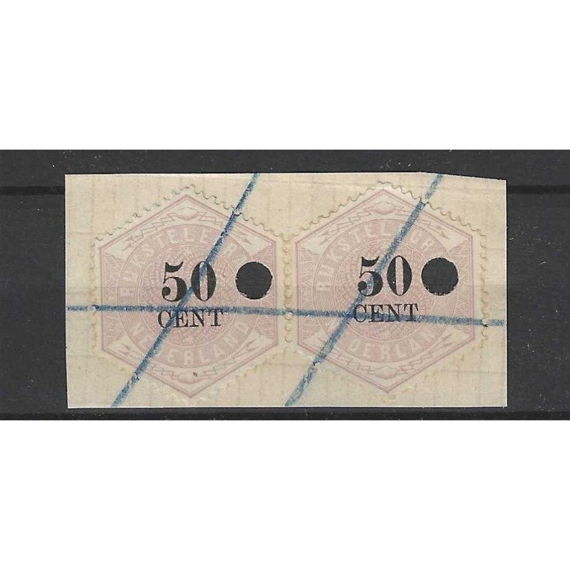 Netherlands TG9  Telegram 30 ct  pair  VFU/used  CV 56 €