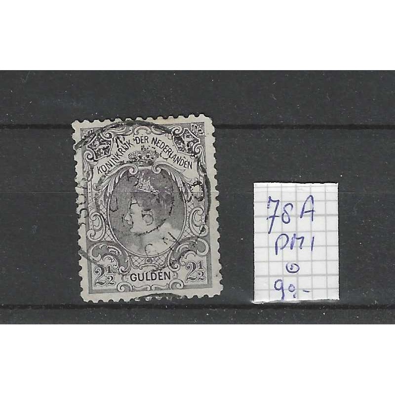 Netherlands 78A PM1  Wilhelmina with plate flaw PM1  VFU/used  CV 90 €