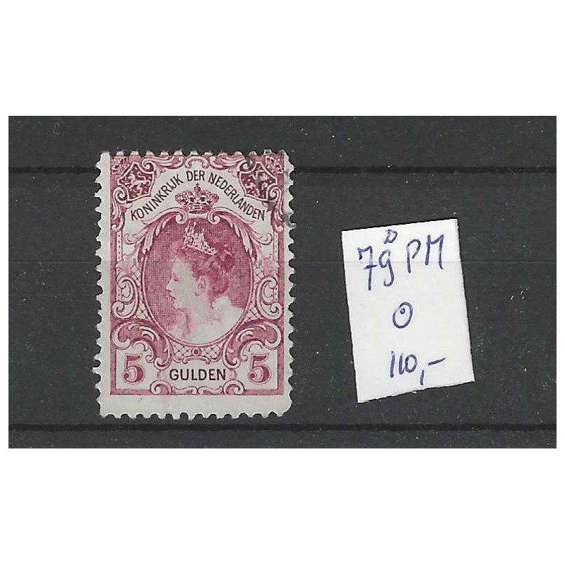 Netherlands 79D PM  Wilhelmina with plate flaw PM VFU/used  CV 110 €