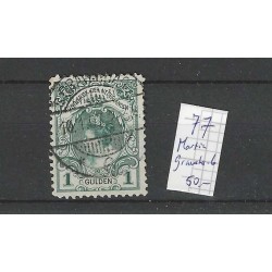 Netherlands 77  Wilhelmina "GRAVENHAGE-6" Martin cancel VFU/used  CV 50+ €