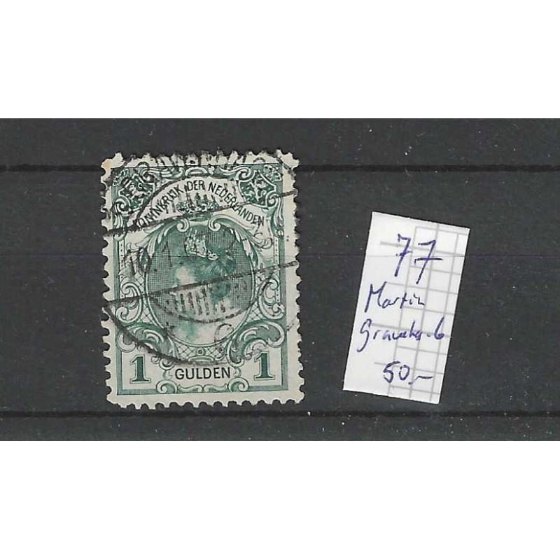 Nederland 77  Wilhelmina "GRAVENHAGE-6" Martin stempel VFU/gebr  CV 50+ €