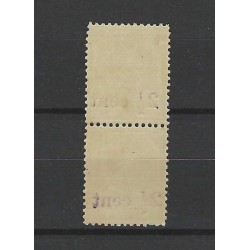 Curaçao 24 Provisional stamp vertical pair  MNH CV 150 €