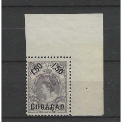 Curacao 28 Frankeerzegel met opdruk MNH/postfris CV 115 €
