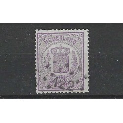 Netherlands 18  Arms with numeral dot cancel 122  VFU/used CV 250 €