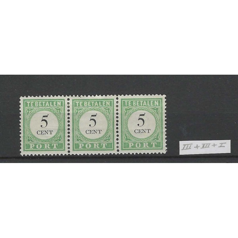 Curacao P12 Port 1892 strip van 3  MH/ongebr CV 10+ €