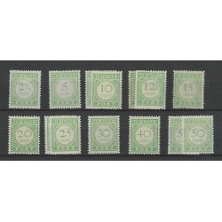 Curaçao P21-30 Postage due 1915 MH/unused  CV 16 €