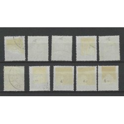 Curaçao P21Ab-30Ab Postage due 1915  VFU/used CV 26 €