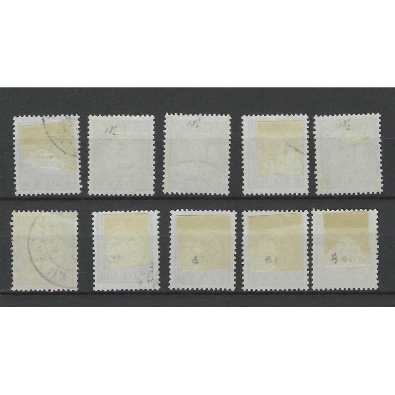 Curaçao P21Ab-30Ab Postage due 1915  VFU/used CV 26 €
