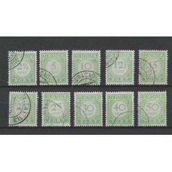 Curaçao P21Ab-30Ab Postage due 1915  VFU/used CV 26 €