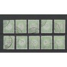 Curaçao P21Ab-30Ab Postage due 1915  VFU/used CV 26 €