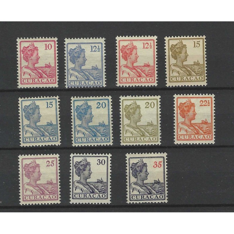 Curacao 57-67 Wilhelmina  MNH/postfris  CV 330 €