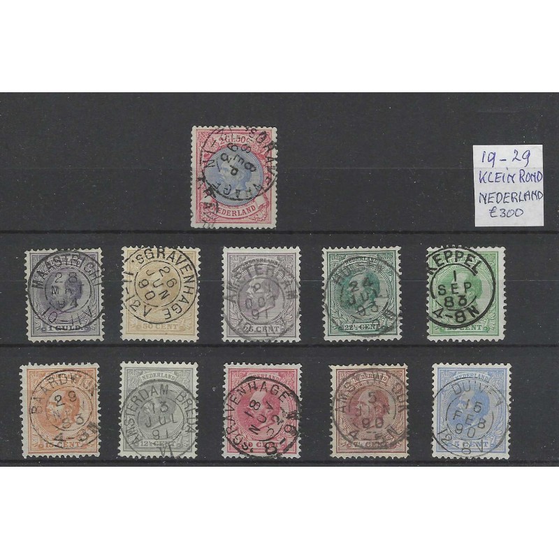 Netherlands 19-29 Willem III 1872  set VFU/used  CV 317+ € Cancels !!