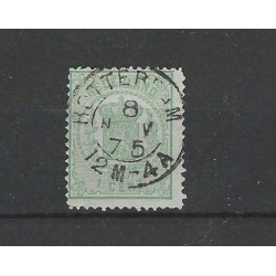 Netherlands 15 Arms 1869 "AMSTERDAM 1875" twee letter VFU/used