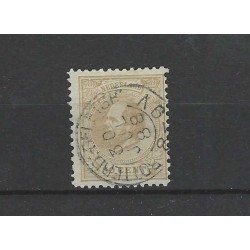 Netherlands 27 Willem III "ROTTERD:DELFSH: 1888" small round cancel VFU/used