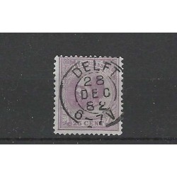 Nederland 26G  Willem III 1872 "DELFT 1882" VFU/gebr CV 10++ €
