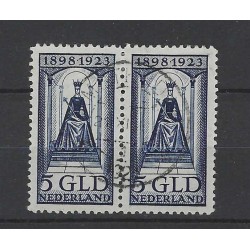 Nederland 131 Wilhelmina 5Gld paartje  VFU/gebr CV 450 €