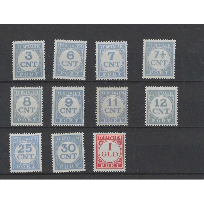 Nederland P69-79 Port 1921-1938 MNH/postfris  CV 65 €