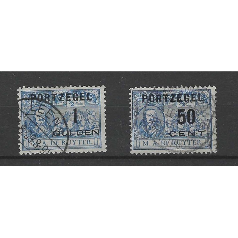 Netherlands P31-43 De Ruyter Postage due VFU/used  CV 191 €  SUPERB !!