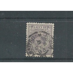 Nederland  42 met "AMSTERDAM-BREDA 1893" kleinrond VFU/gebr  CV 18 €