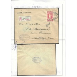 Netherlands 105 on Cover with FDC-cancel to Noordwijk CV RRR € Certificate !