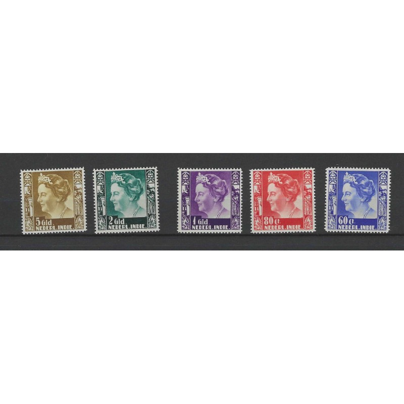 Ned. Indie 253/259, 260/265 Wilhelmina m. wm. MNH/postfris CV 1650 € Certificaat !!
