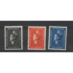 Nederland 310-312 Wilhelmina  MNH/postfris CV 12 €