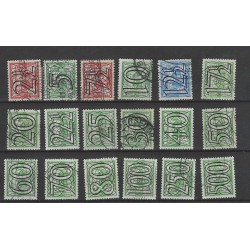 Netherlands 356-373 Guilloche set  VFU/used CV 150 €