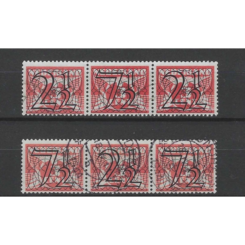 Netherlands 356C-D  Guilloche combinaties VFU/used  CV 52,50 €