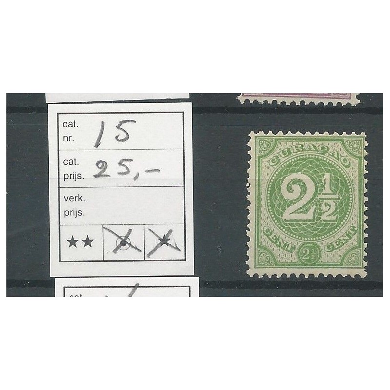 Curacao 15 Cijfer 2,5 ct  MNH/postfris CV  25 €