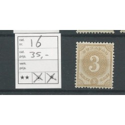 Curaçao 16 Numeral 3 ct  MNH CV  35 €
