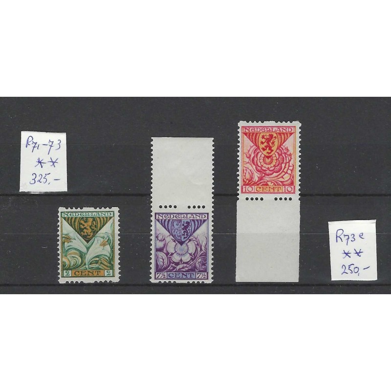 Nederland  R71, R72, R73e Roltanding  kind 1925 MNH/postfris CV 435 €