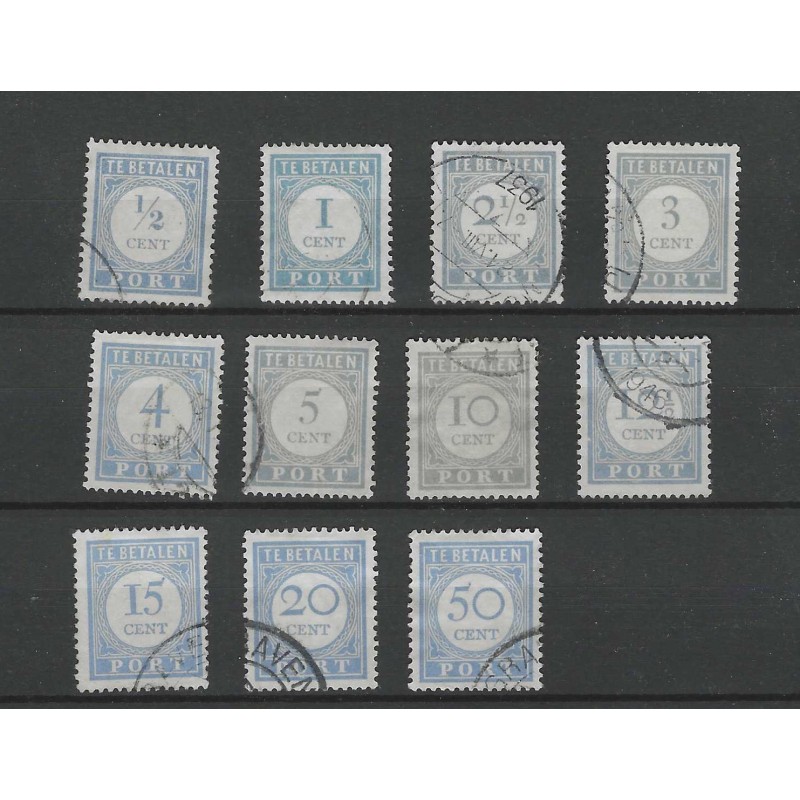 Netherlands P44B-60B  Postage due 1912  VFU/used  CV 13 €