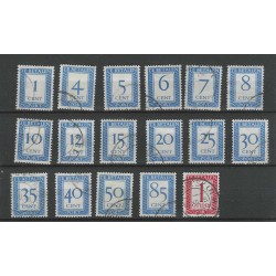 Netherlands P80a-105a Postage due vertical wm VFU/used  CV 45 €