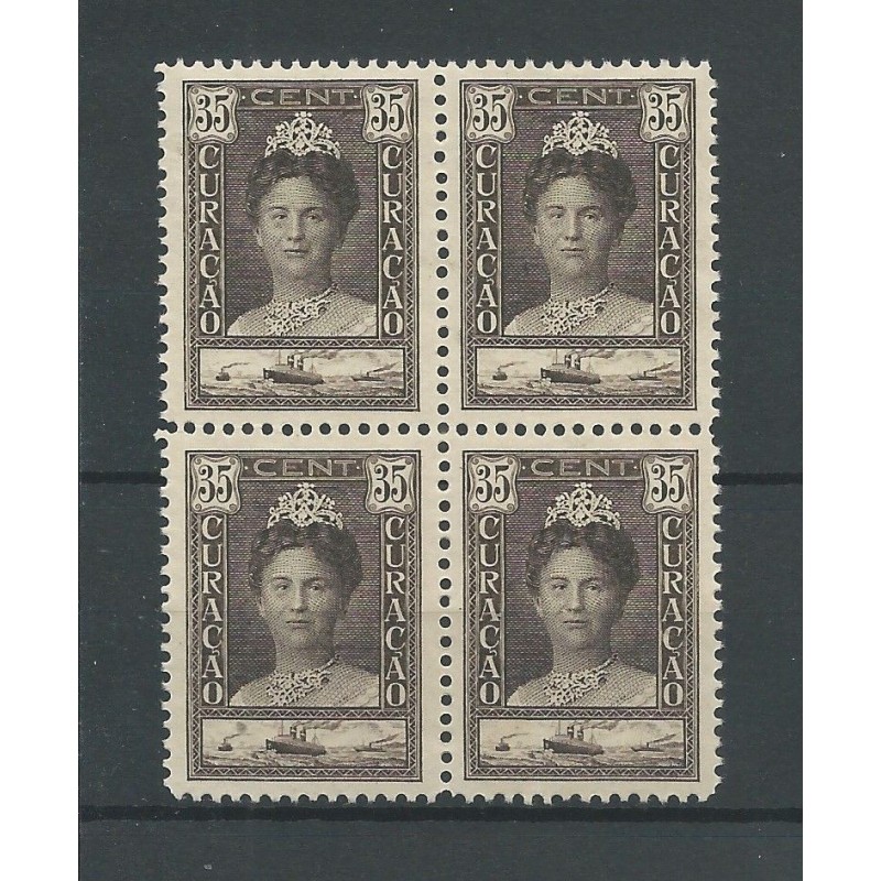 Curaçao 99 Wilhelmina  block of 4 MNH CV  40 €