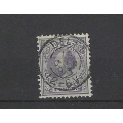 Nederland 28 Willem III 1872  "DELFT 1893" kleinrond VFU/gebr CV 50++ €