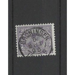 Nederland 44 Wilhelmina  "GRONINGEN 1896" kleinrond VFU/gebr CV 100++ €
