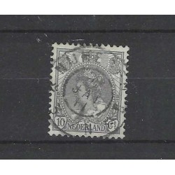 Nederland 62 Wilhelmina "NIJMEGEN-1 1911" grootrond VFU/gebr CV 100++ €