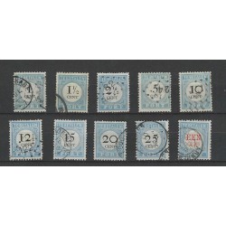 Netherlands P3-12 Postage due 1881 set  VFU/used CV 144 €