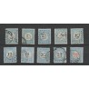Netherlands P3-12 Postage due 1881 set  VFU/used CV 144 €