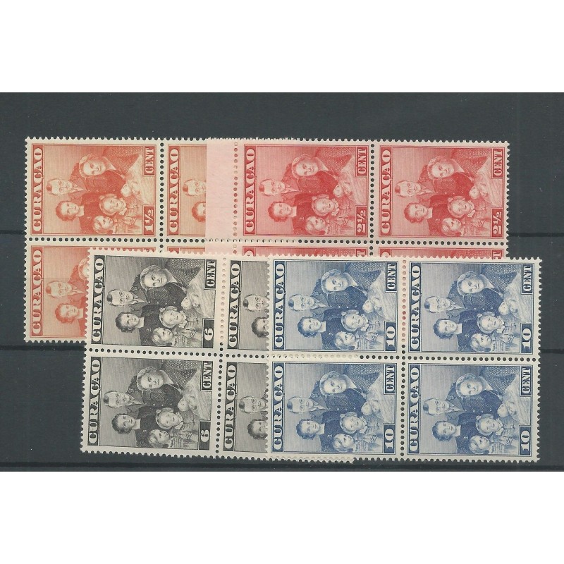 Curaçao 164-167 blocks of 4 MNH CV  16 €